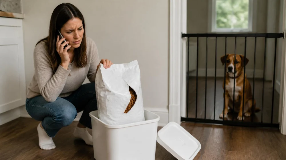 Damaged Pet Food Bag: Isolate, Inspect, and Call
