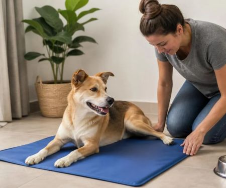Pet Cooling Mat: Inspect, Place, and Supervise Use