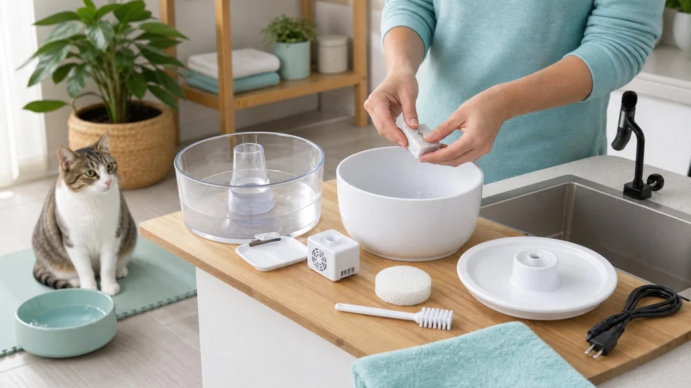 Pet Water Fountain Care: Clean, Filter, and Check the Cord