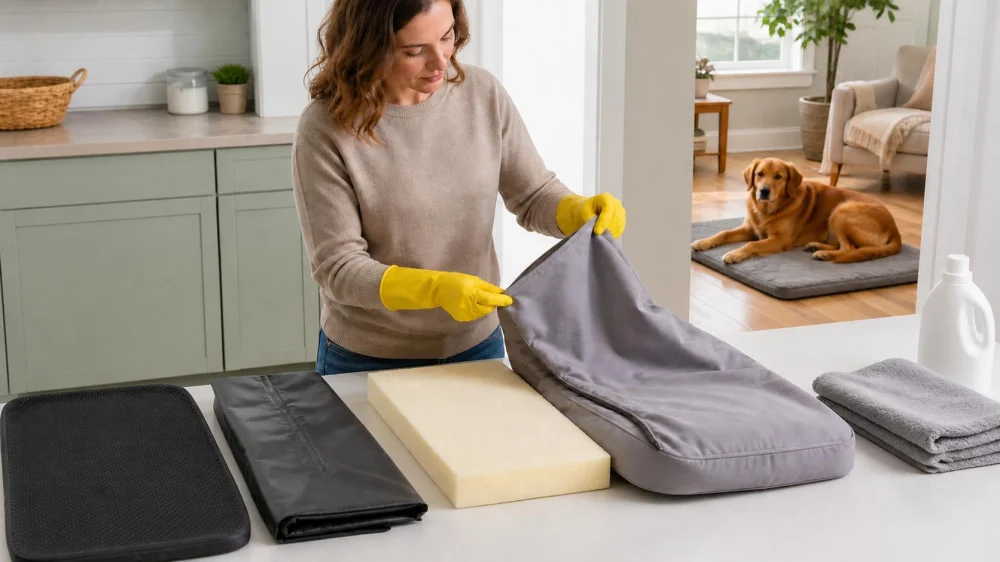 Pet Bed Cleaning: Wash, Dry, and Check for Damage
