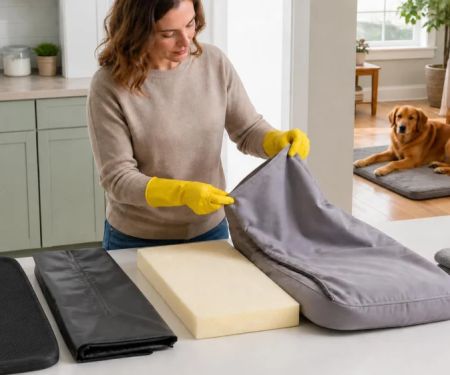 Pet Bed Cleaning: Wash, Dry, and Check for Damage