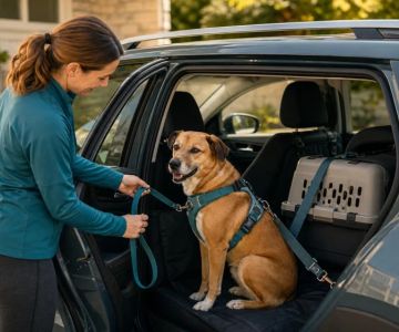 Pet Car Restraint Check Before a Routine Drive