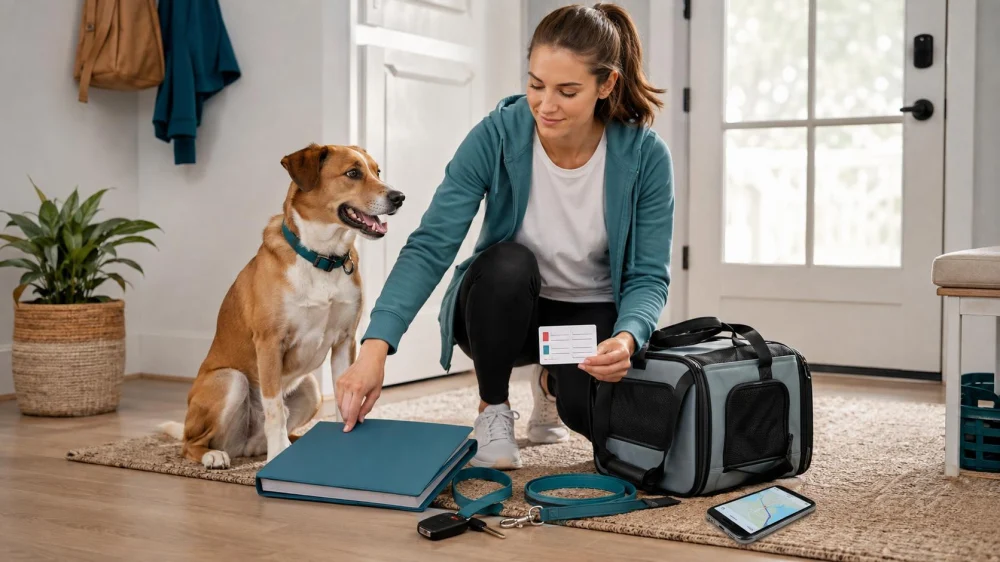 Pet Emergency Contact Card: Record Clinics and Routes
