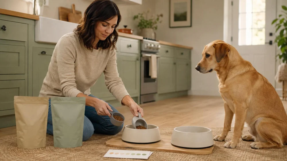 New Pet Food Transition: Measure, Mix, and Monitor