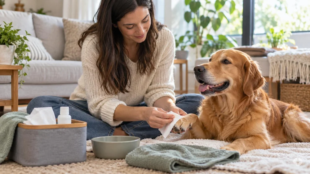 Pet Paw Wipe Routine: Product, Drying, and Skin Changes