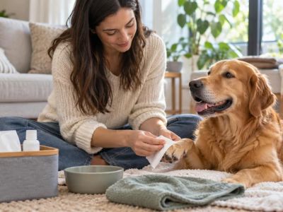 Pet Paw Wipe Routine: Product, Drying, and Skin Changes